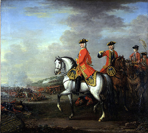 George II de Grande-Bretagne  la bataille de Dettingen par John Wootton